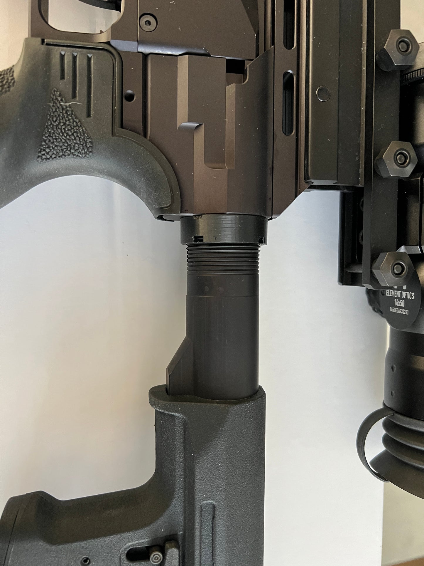 Buffer tube met 2 castle nuts